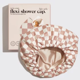 Kitsch Shower Cap - Satin Lined CHECKERED